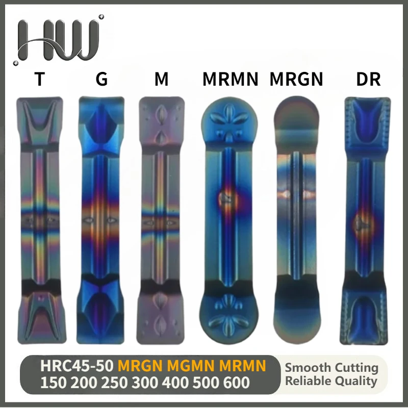 HRC45-50 MRGN/MGMN/MRMN 150/200/250/300/400/500/600 Indexable CNC Carbide Grooving and Parting insert For Hardened steel