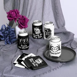 Gothic 30th Birthday Can Sleeve Death to My 20s Party Decor Skull Cooler Cheer Youth addio al nubilato Happy Halloween party Supplies