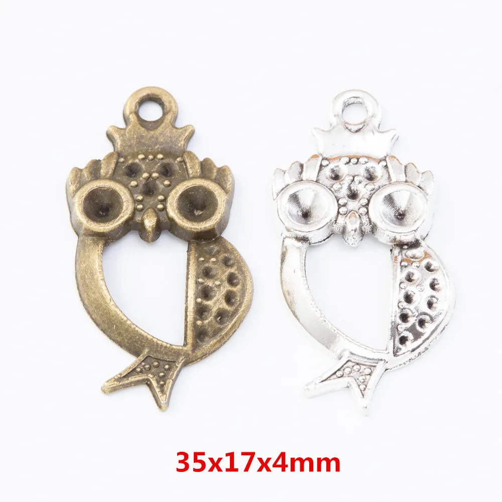 

20pieces (owl) vintage zinc alloy charm metal pendant DIY jewelry discovery making accessories 018