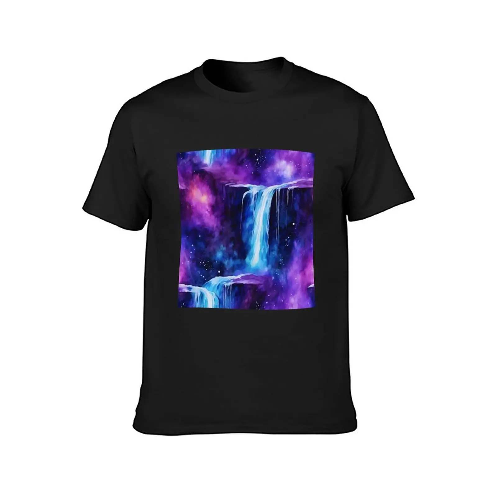 Fantasy Galaxy Waterfall Magic T-Shirt animal prinfor boys tops for a boy summer tops big and tall t shirts for men