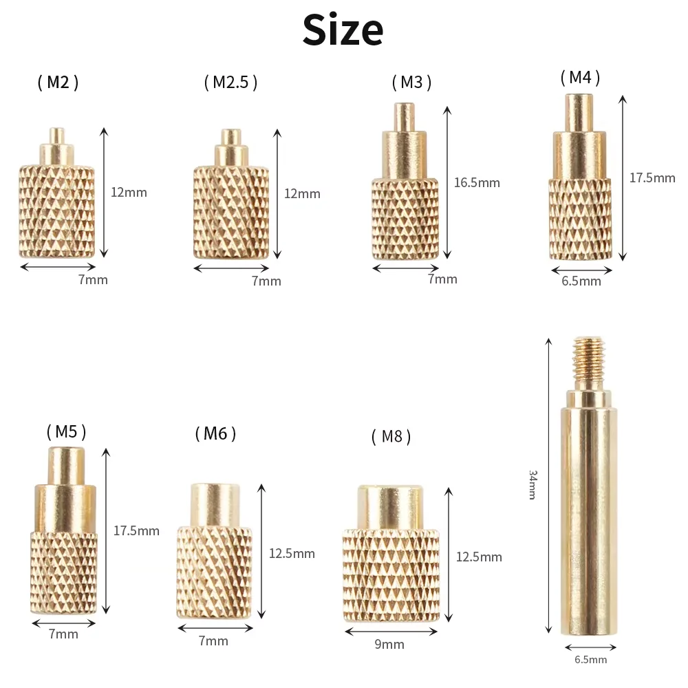 Pointe de fer à souder TS100 insert de chaleur écrou pointe de fer insérer tête de filetage interne M2-M8 laiton thermofusible insérer Kit