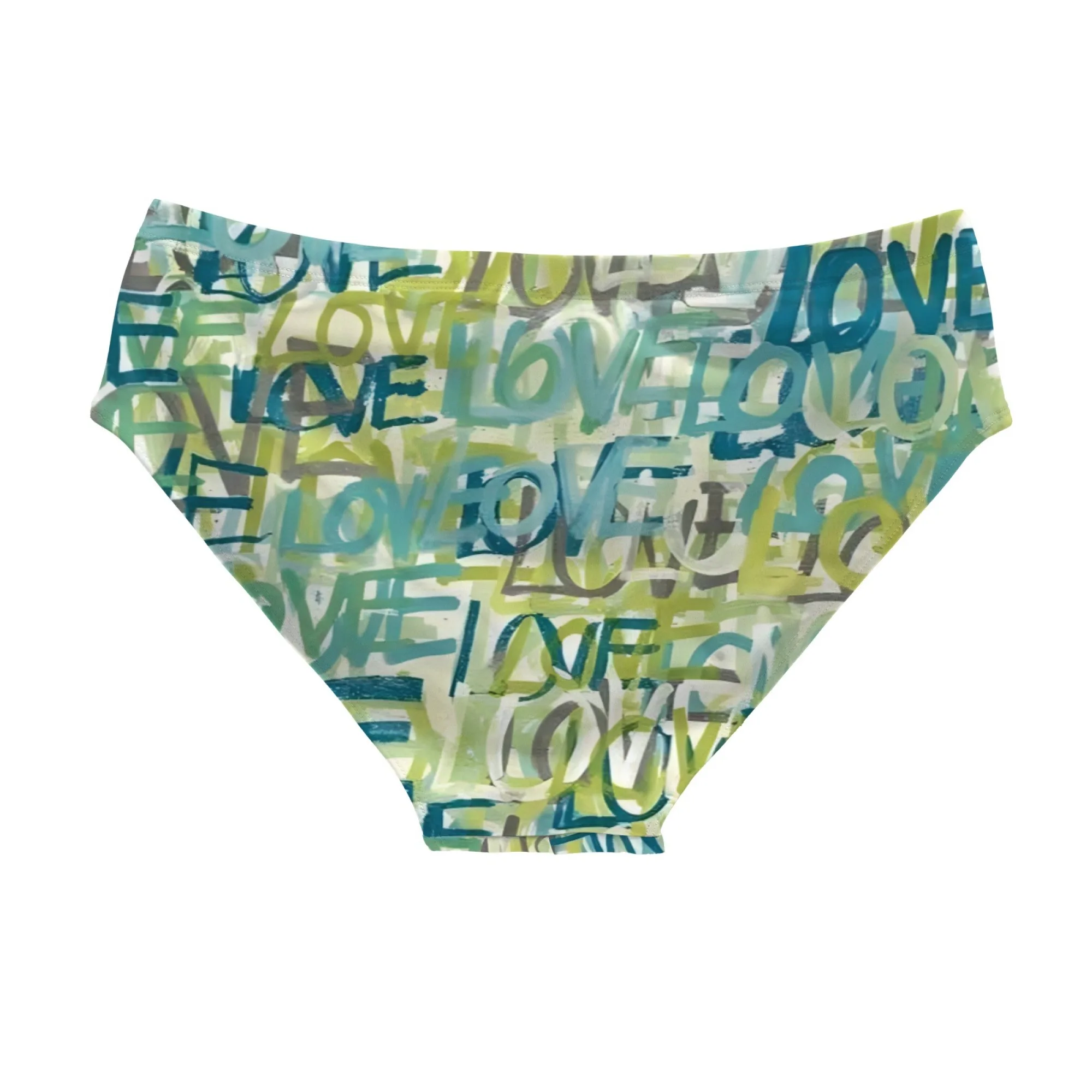 Romantic Love Character Printed Men's Swim Trunks Beach Shorts Sexy Bikini Briefs Lightweight Breathable Swimwear Pool Fun Gift