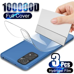 3Pcs Back Protector Hydrogel Film For Xiaomi Redmi Note 12 11 10 Pro 5G 12 Turbo Mi 13 11 12S Ultra Lite 12T Pro Clear Stickers