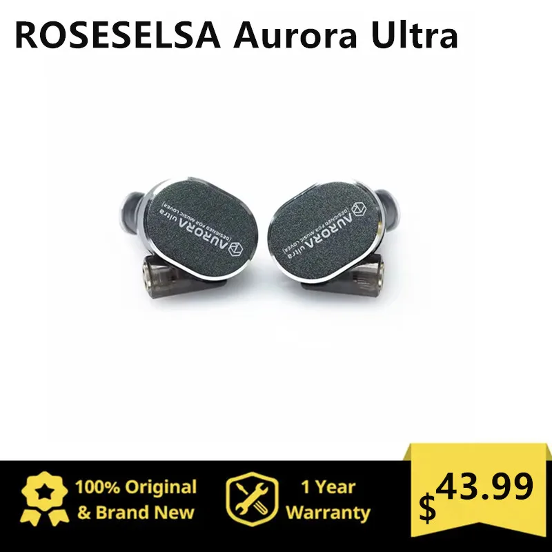 ROSESELSA Aurora Ultra 1DD+1 Planar Driver Hybrid In-Ear Earphones HiFi Gaming Headphone with 3.5mm to Type C DAC