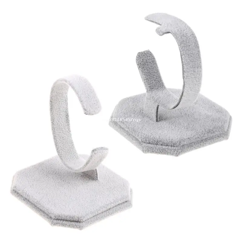 Suede Watch Stand C Type Bracelet Stand Suede Anti-Scratch Watch Display Stand Bracelet Storage Rack for Product Dropship