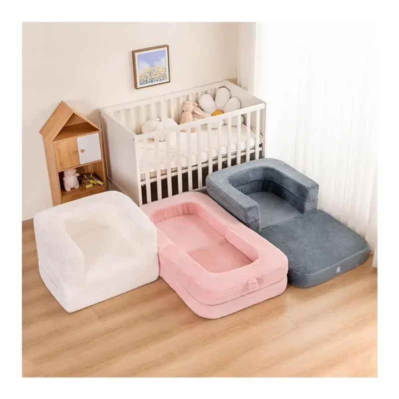 Folding baby sofa new modern plush children's modular toddler set bag carton bed children's sofa