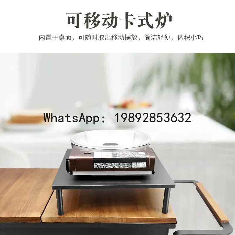

ww24 cassette stove meal cart movable abalone cart restaurant hotel movable heating dining cooking cart