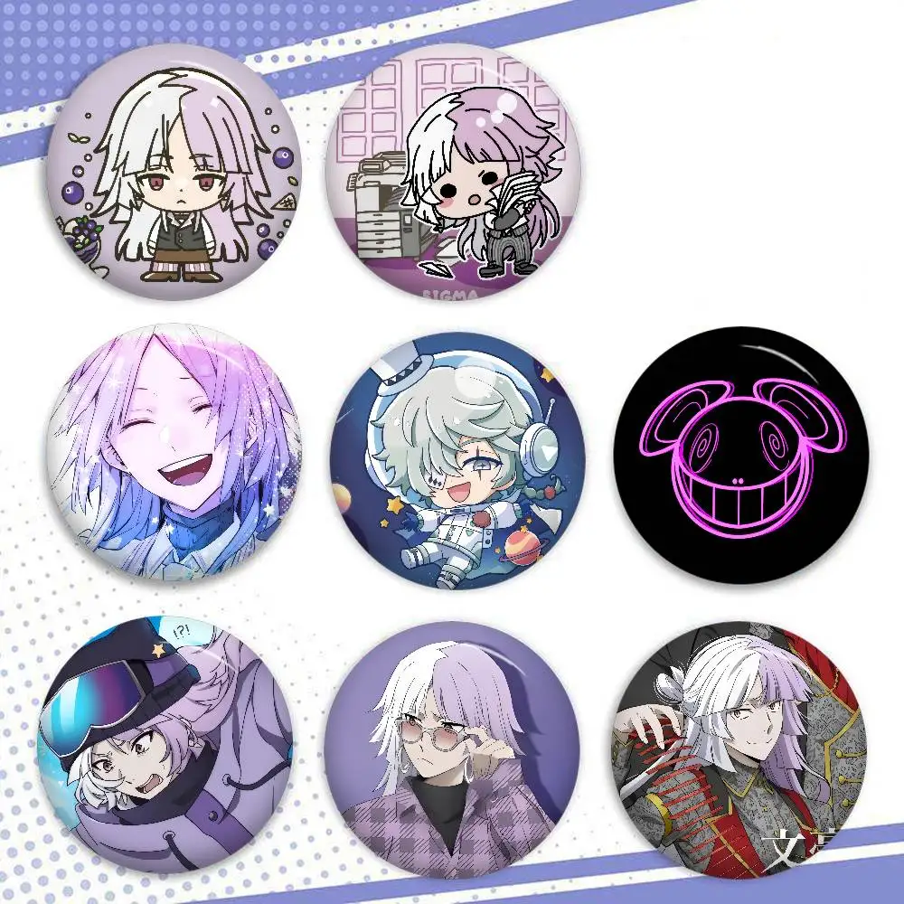 Anime S-Sigma Niedlicher BSD Creator Blechpin Button – Individueller Anime-Charakter Old-School Brosche Cartoon Kragenabzeichen Schmuck Geschenk für Fans