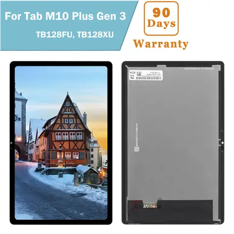 Pantalla LCD de 10,6 pulgadas para Lenovo Tab M10 Plus Gen 3 TB128FU TB128XU, piezas de repuesto para digitalizador con pantalla táctil