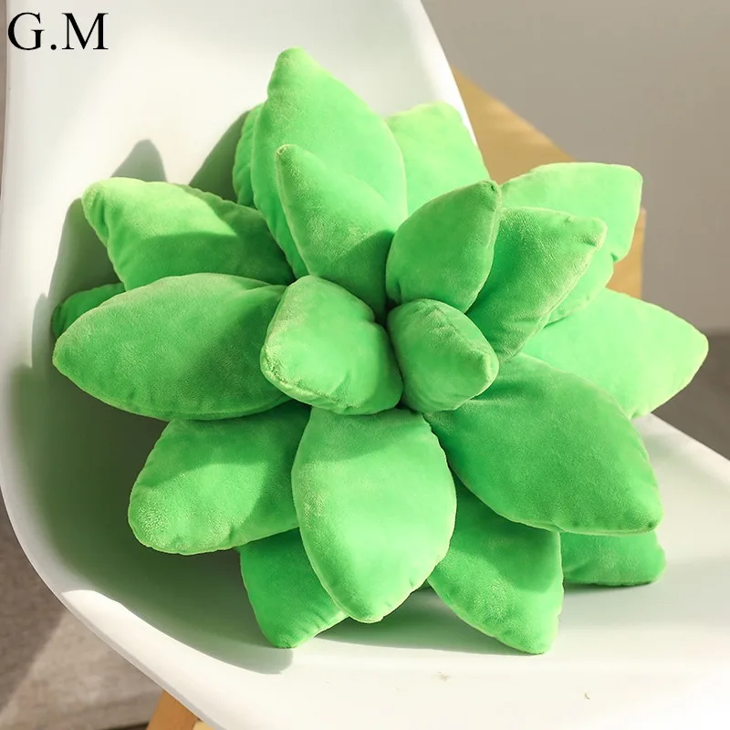 Soft Plush Green Succulent Throw Pillow Plush Cactus Cushions 3D Succulent Pillows Home Decor New Year Valentine's Day Gift