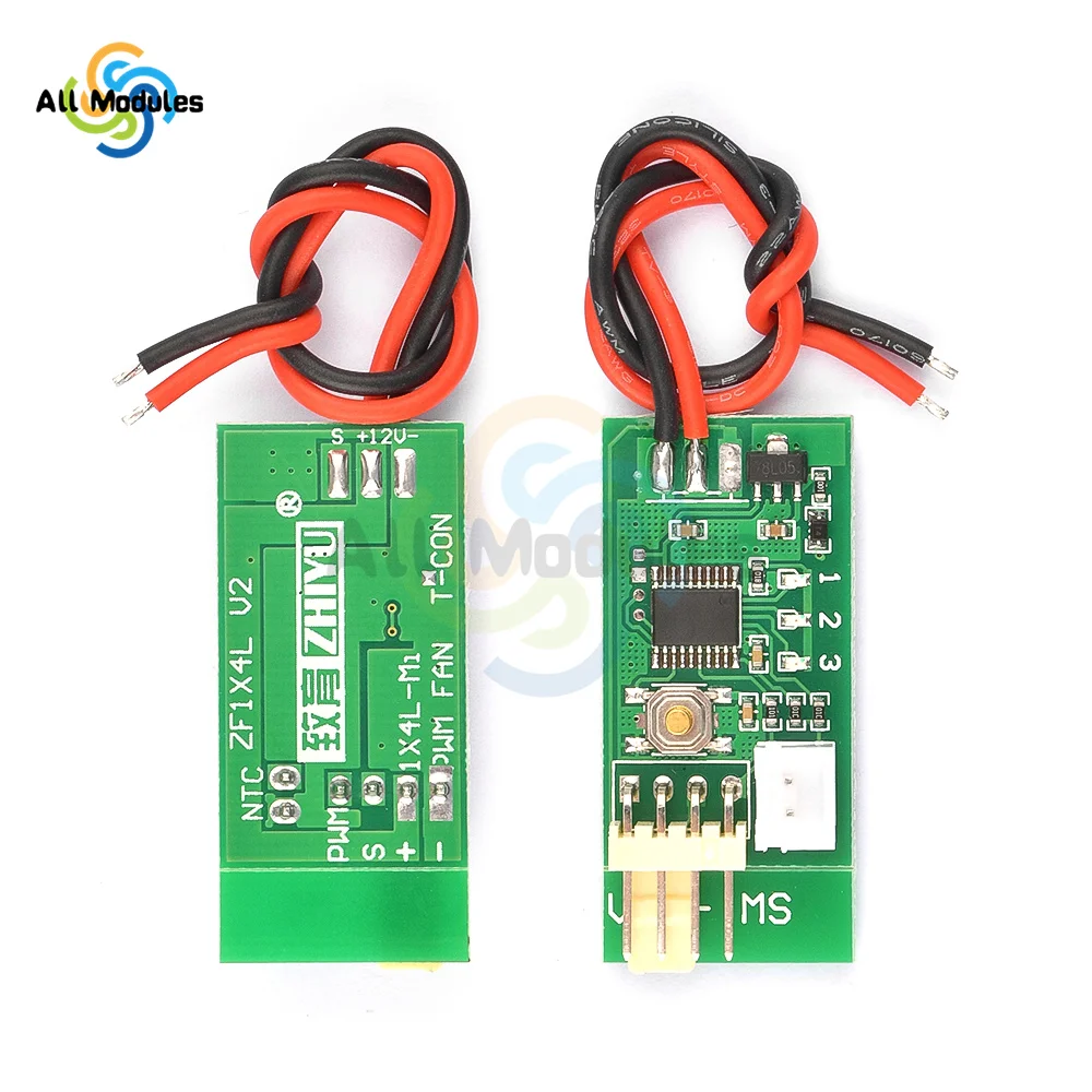 DC 12V PWM 4 Wire Line Fan Temperature Digital Control Controller Speed Regulation for PC Fan Alarm Module Board