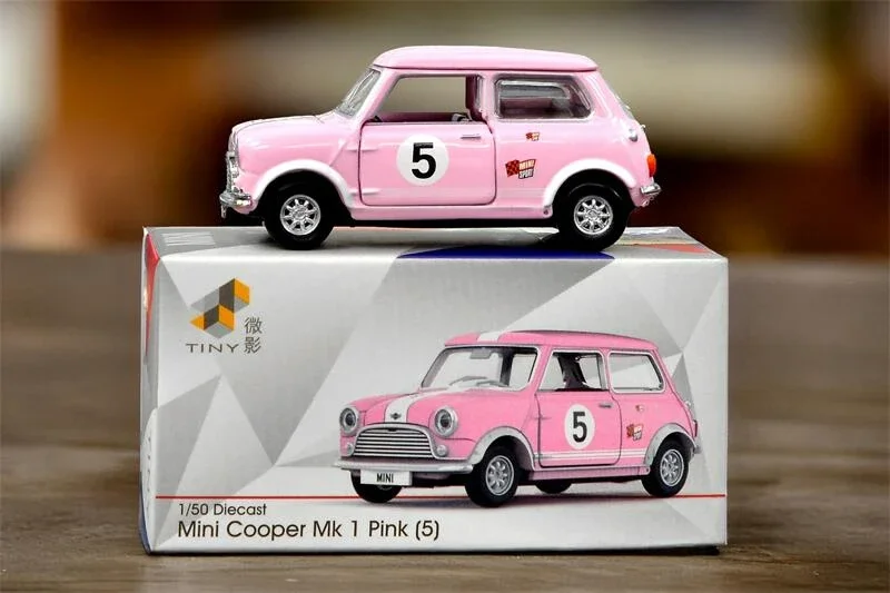 

Tiny 1:50 Mini Cooper Mk 1 Pink Model Car
