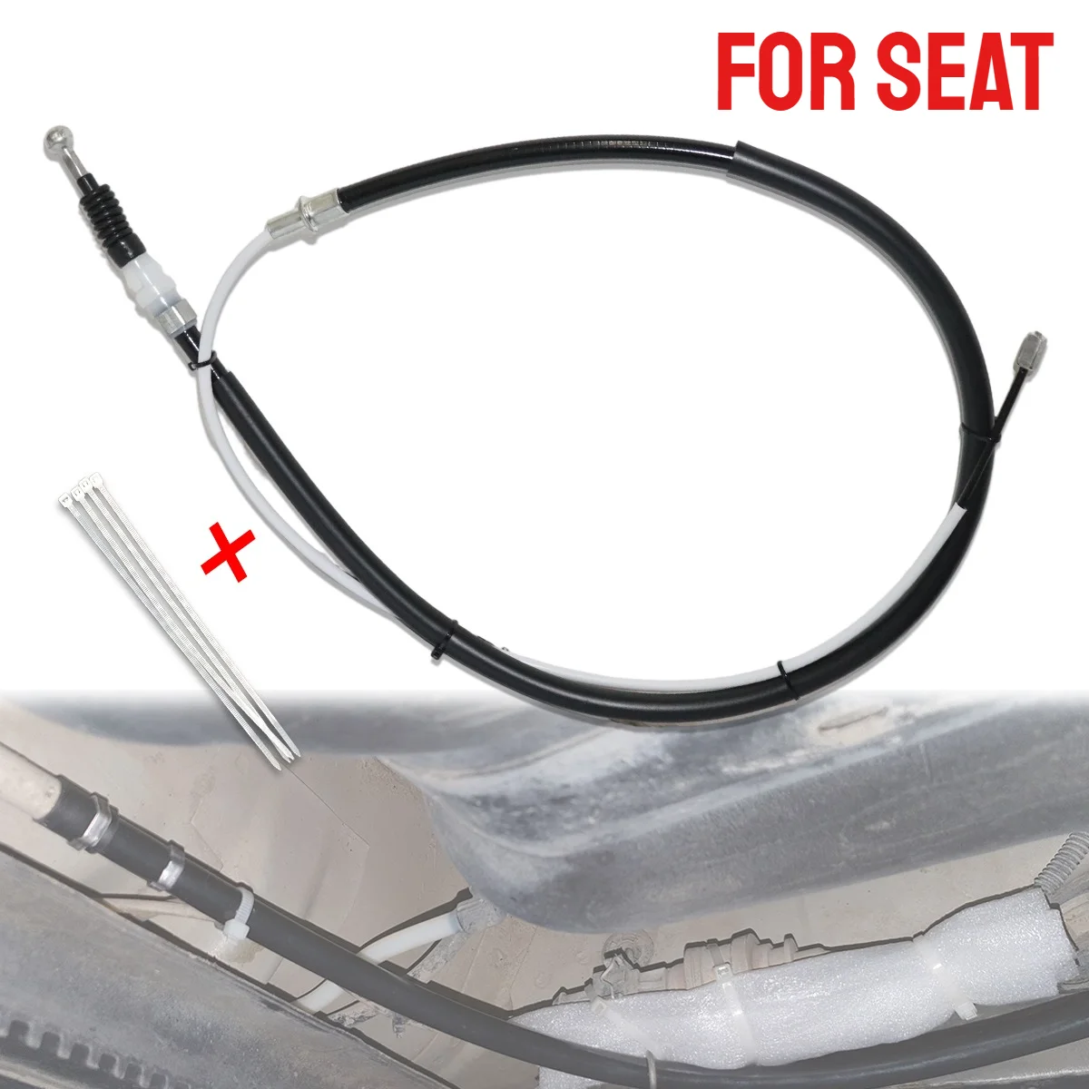 1/2Pcs Rear Left Right Parking Brake Cables Heavy Duty Corrosion Resistant Zip Ties Replacement For Seat Altea 5P1 XL 5P5 5P8