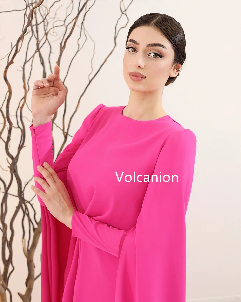 تخصيص جيرسي الطية ألف خط س الرقبة فساتين طويلة مناسبة مخصصة حفلة موسيقية مساء أنيقة بسيطة مطابقة