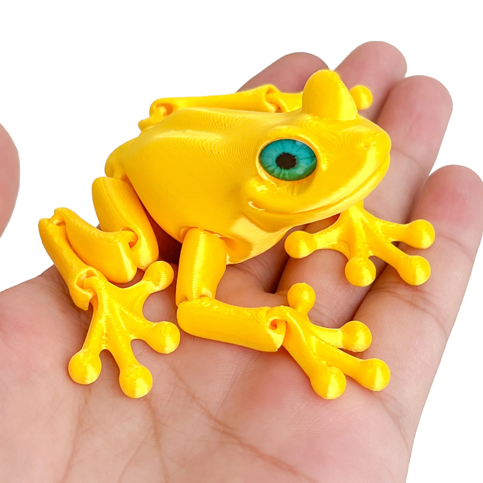 Nieuwe 3D Gedrukt Kikker Model Multi-joint Beweegbare Met Ogen Gesimuleerde Dieren Kikker Figuur Speelgoed Voor Room Decor Accessoires kids Gift
