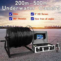 7Inch 500m 360 Degree Rotating Dome Rotating Panoramic viewing Underwater Fishing Camera Fish Finder with Depth Temperature