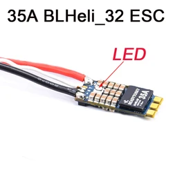 1PCS 35A BLHeli_32 BLheli 32bit 2-5S ESC Built-in LED Support Dshot1200 Multishot for FPV Freestyle RC Racing Quadcopter  Frame