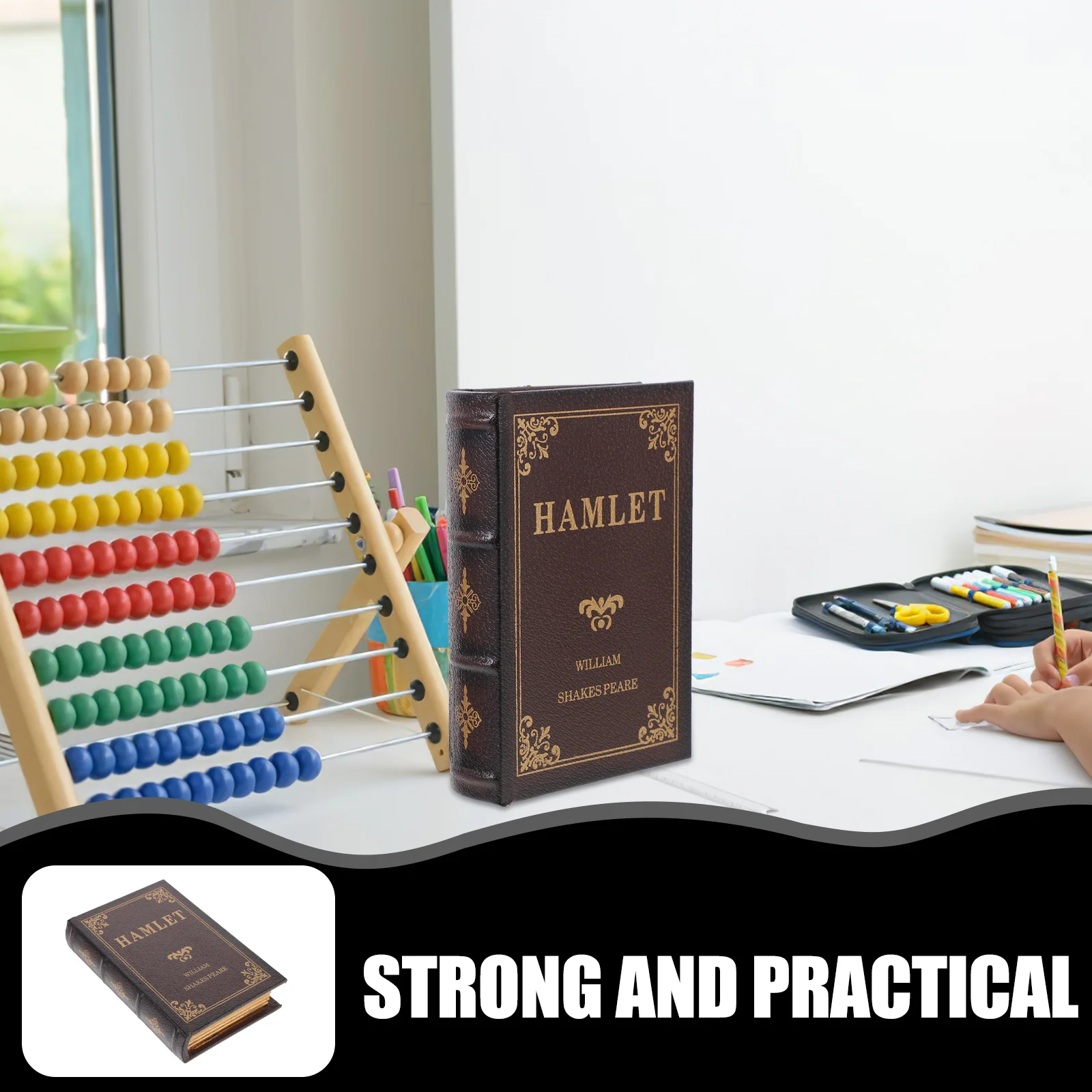 

Vintage Style False Book Shaped Storage Box Decorative Bookshelf Prop Bright Color Design Home Ornament Gift