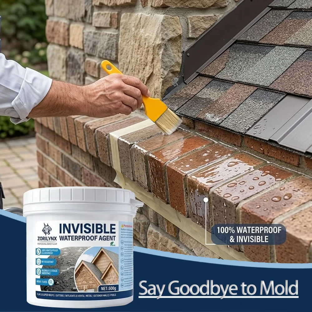 Transparent  Waterproof  Sealant  Coating Invisible  Leak-Proof Glue Anti-Leakage Agent with Brush for  Roof  Window  ZORILYNX