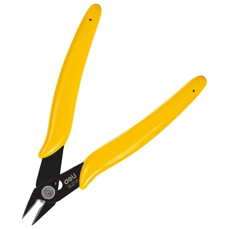 

Deli 4.5 Inch Plastic Cutting Nippers Non Slip Handle Wire Cutter Electrician Repairing Pliers Hand Tool