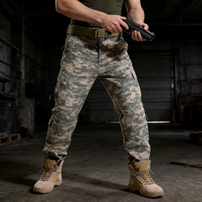 Men's Desert MC Work Pants - Loose, Durable, Cut-Resistant, Multi-Pocket, Work Style, Outdoor Straight-Cut Casual Pants