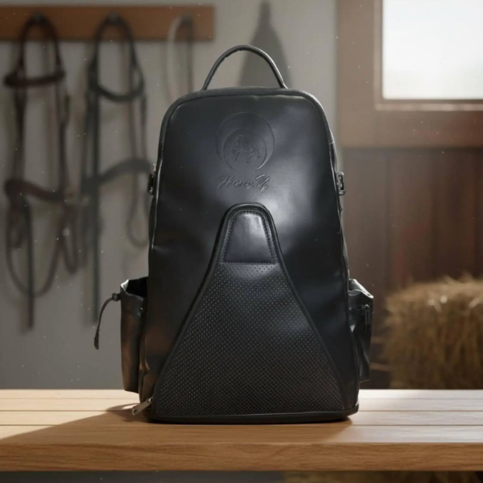 Horse Riding Equipment Backpack Multi-Compartment Riding Helmet and Boot Bag view 4