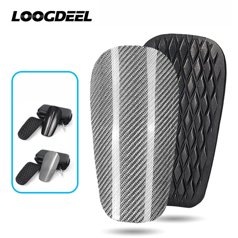 Loogdeel Carbon Fiber Soccer Shin Guards for Youth Adults,Carbon Fiber Football Leg Guard Plates, Protective Soccer Equipment