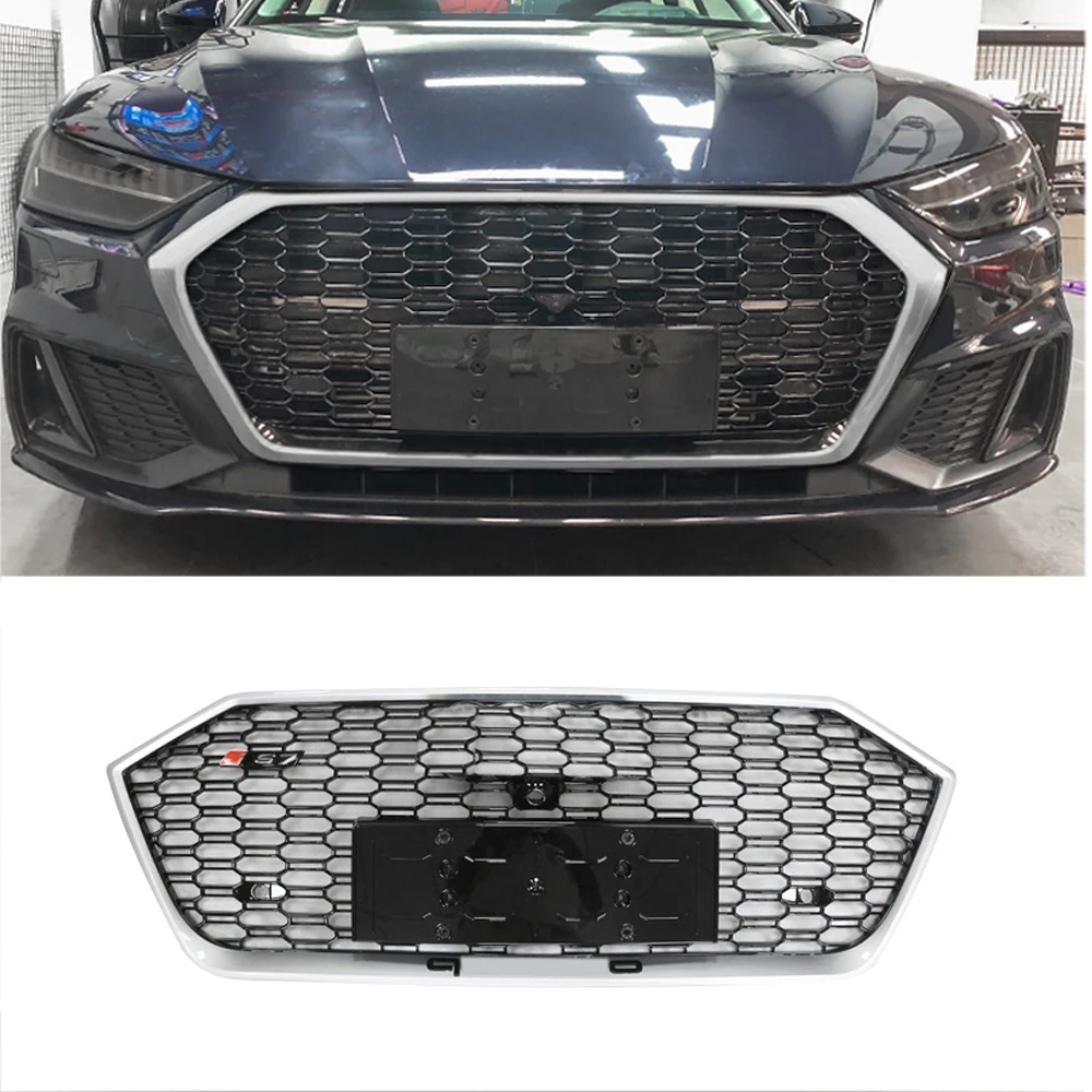 

Pop Front Racing Grille For A7 Auto Grill For A7 S7 2019 2020 Front Bumper Mesh Cover Grills Front Bumper Grilles