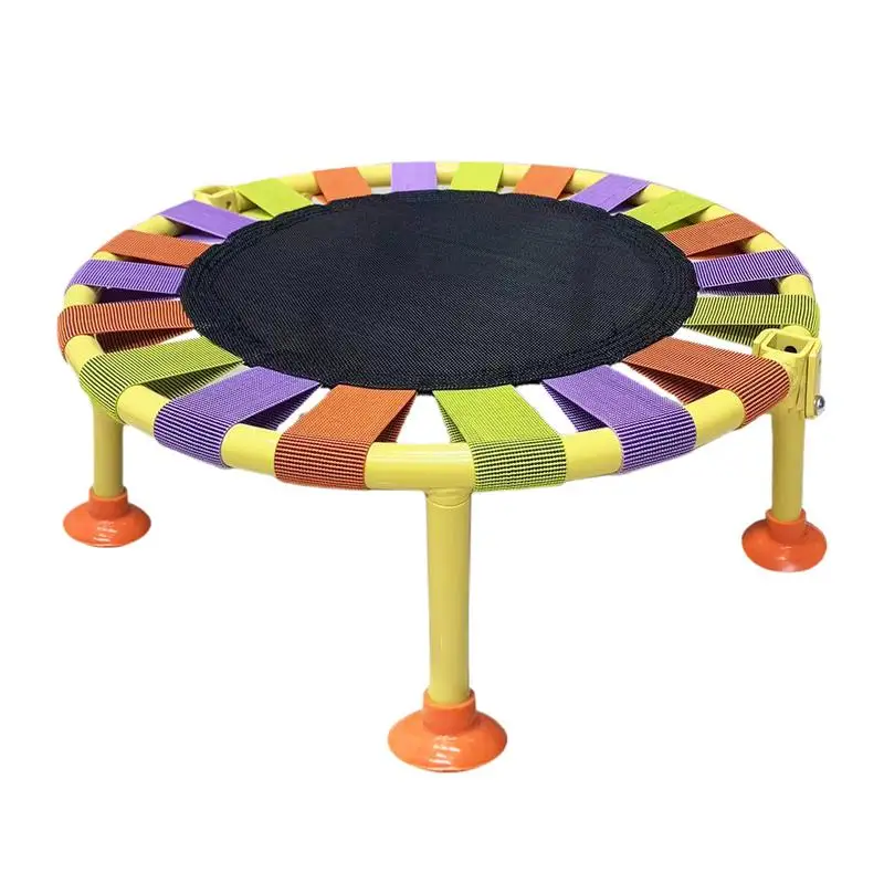 

Mini Trampoline With 165 Lbs Max Load Foldable Silent Stable Jumping Bed For Kids And Adults Indoor Playing And Fitness