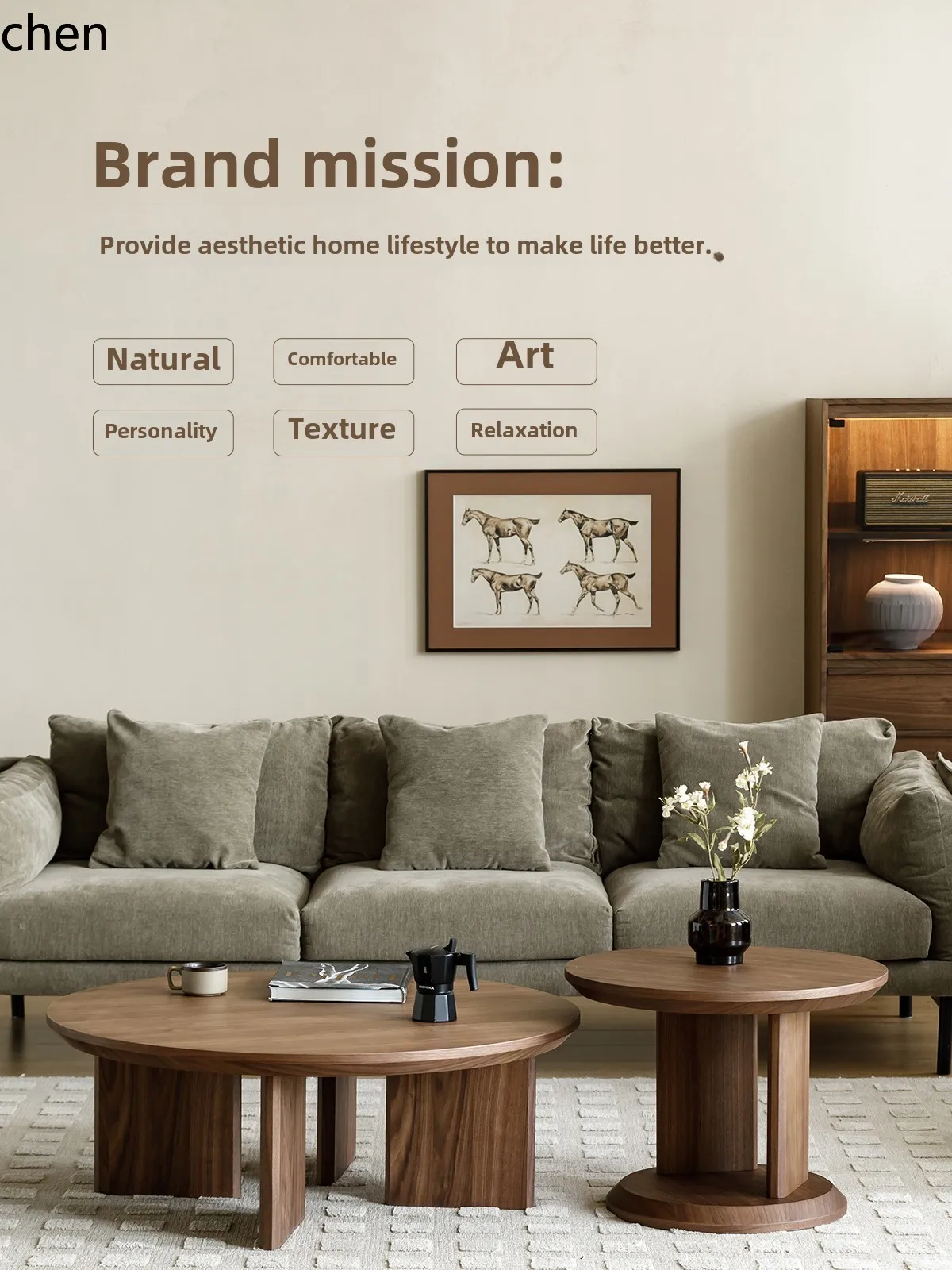 HT medieval black walnut teak removable size combination coffee table sofa corner table