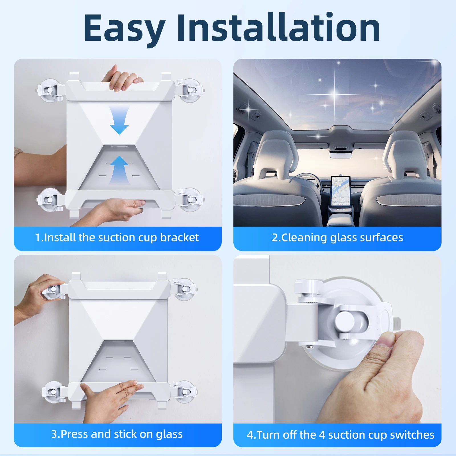 Soporte Starlink Mini coche ajustable con ventosa para techo y ventanas - imagen 2