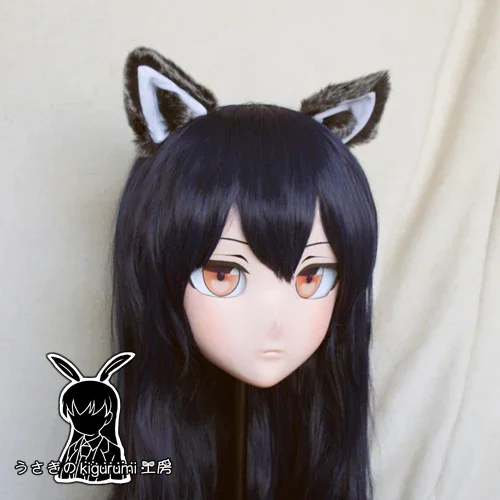 (Coelho 19) resina crossdress linda menina 3/4 cabeça bjd boneca máscara dos desenhos animados anime arknights texas cosplay kigurumi máscara crossdresser