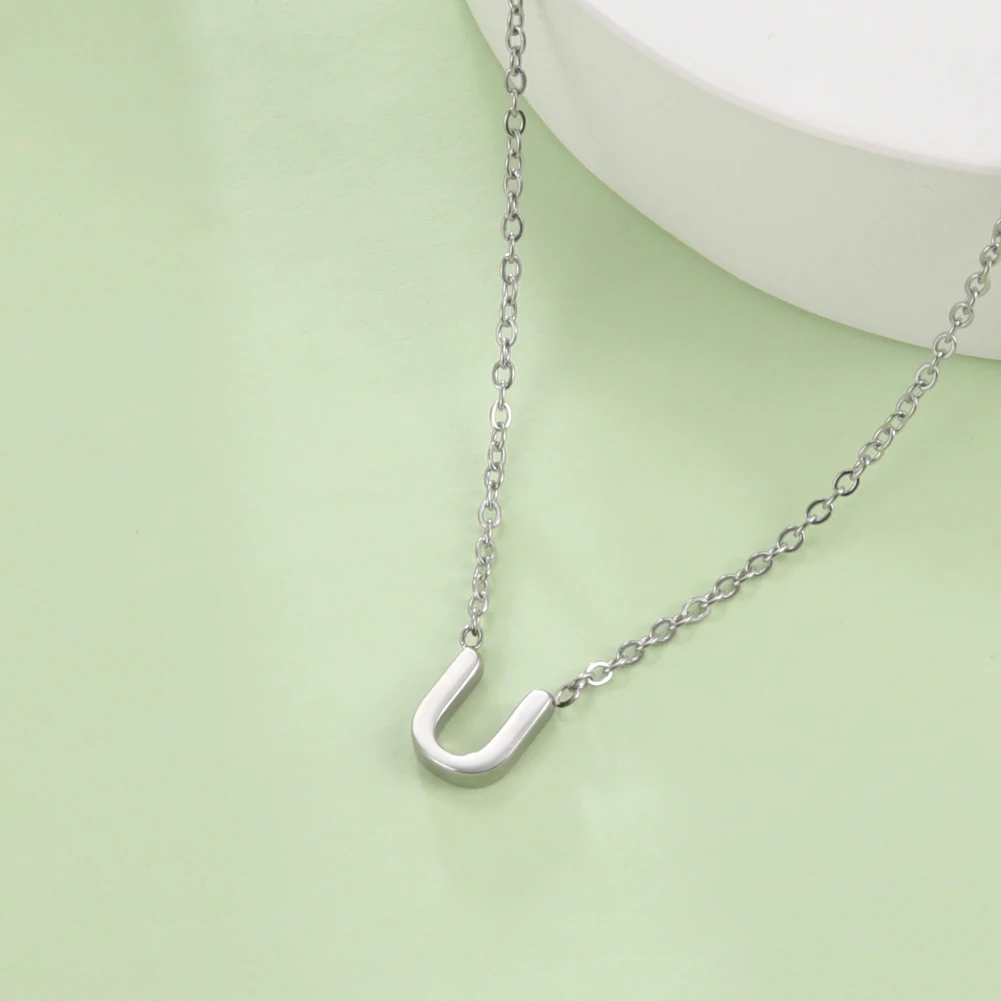 Cazador Minimalistische Initial A-Z Buchstaben Halskette für Frauen Alphabet Edelstahl Halsband Ketten Schmuck Geburtstagsgeschenk Großhandel – Detail 22