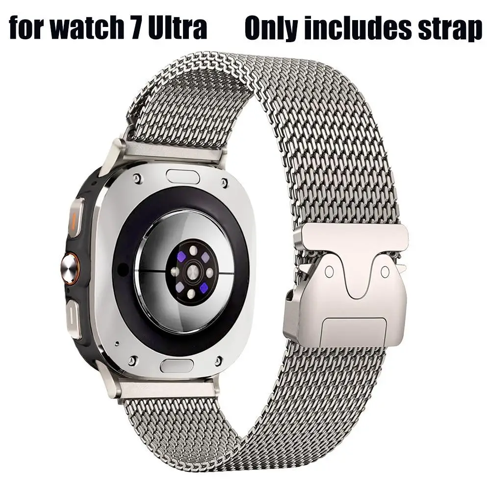 Pure Titanium Watch Band For Samsung Galaxy Watch Ultra Adjustable Matching Band For Samsung Watch 8/watch 8 Classic