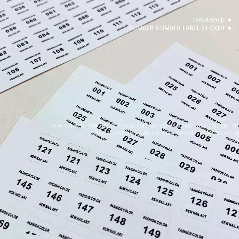 NO.1-240 Nail Polish Number Sticker Label Color Gel Bottle Lipstick Nails Tips Display Mark Numbering Manicure Tool Varnish Glu