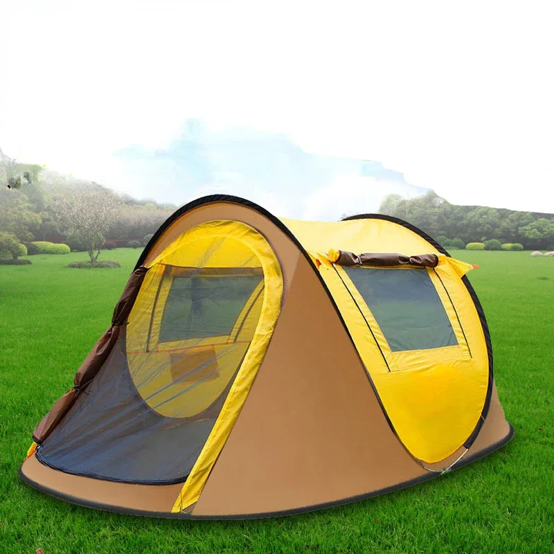 Outdoor Automatic Camping Tent for 3-4 People Couple Camping Beach Boat Tent for 2 People Easy Quick Opening