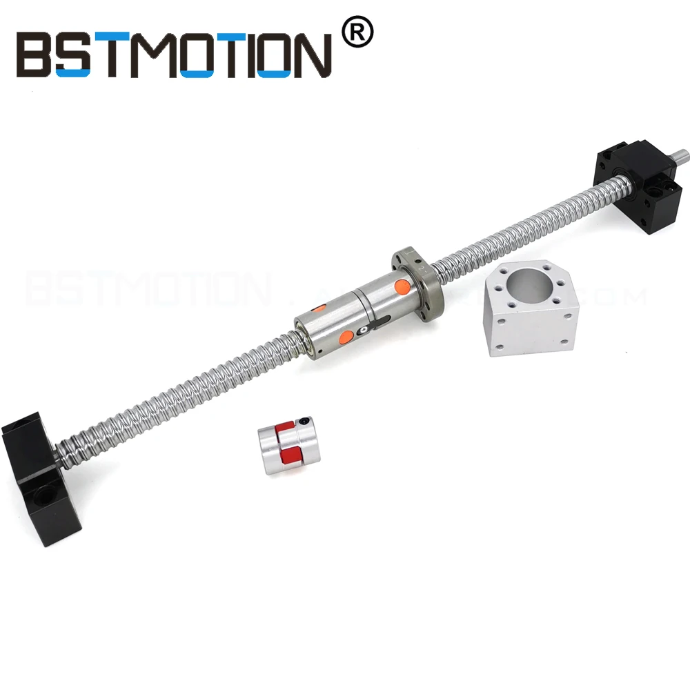 DFU1605 Ballscrew 1605 300 مللي متر 400 500 مللي متر 600 مللي متر 700 750 مللي متر 800 900 1000 مللي متر 1100 مللي متر 1200 مللي متر 1500 مللي متر مزدوجة الكرة اللولبية BK12 BF12 + مقرنة