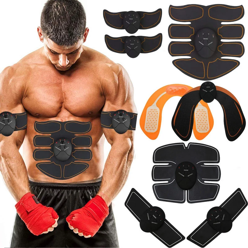 USB Rechargeable Wireless EMS Muscle Stimulator ABS Abdominal Muscle Trainer Toner Body Fitness Hip Trainer Shaping Patch Unisex