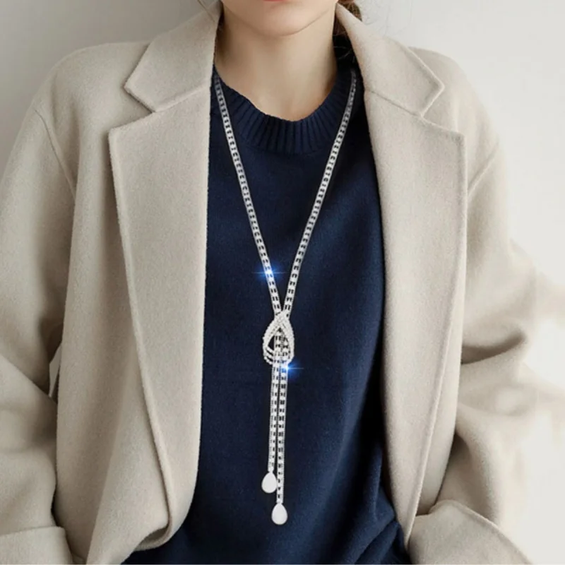 

European and American Cross-Border Hot-Selling Claw Chain Long Necklace Simple Autumn Winter Versatile New Style Personality Hig