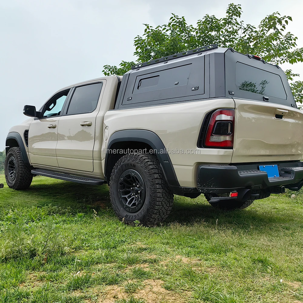 

Cool Car Outdoor Steel Camper Shell Topper Hard Cover Bed Canopy Caps With Slide Side Window For Ram 1500 2011-2020 Short