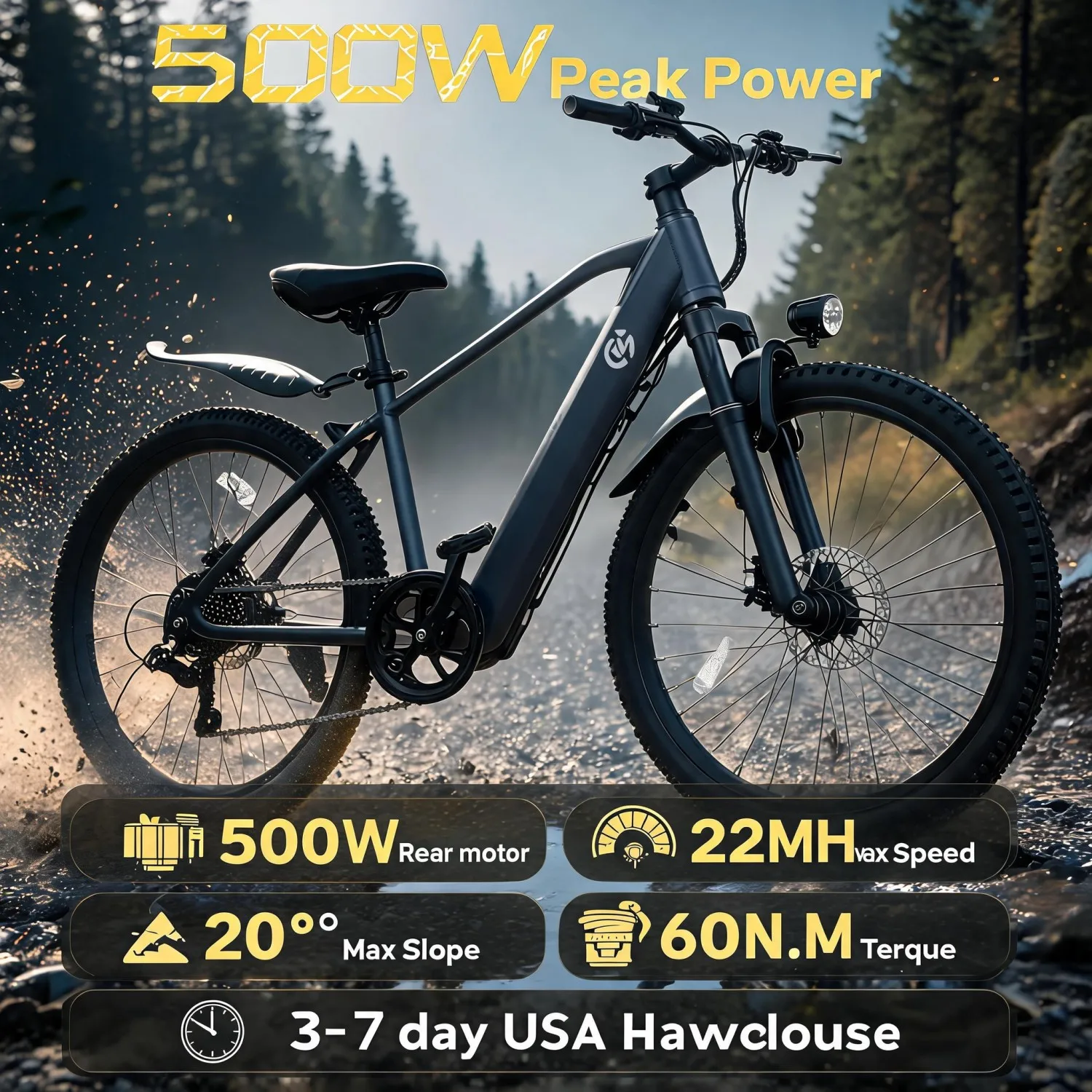 Outdoor Camping Adventures - Weihnachts-Elektrofahrrad für Camping und Touren, Premium
