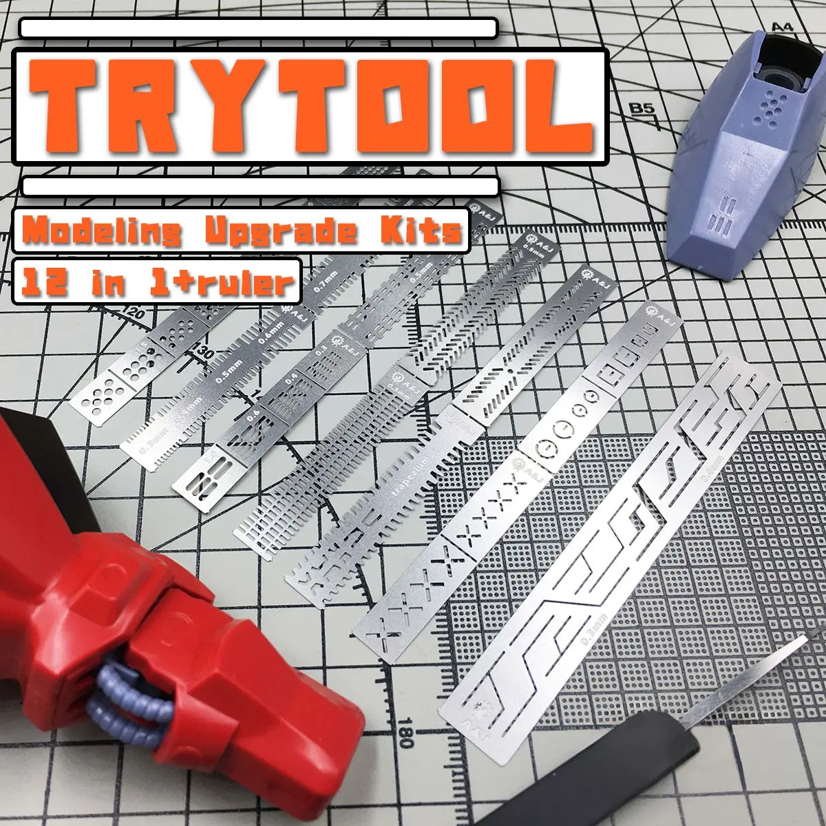 Scale Model Kit Making Tools Scribing Template Carving Engraving Drill Tools For Gunpla Part Detailed Remodeling & Customization