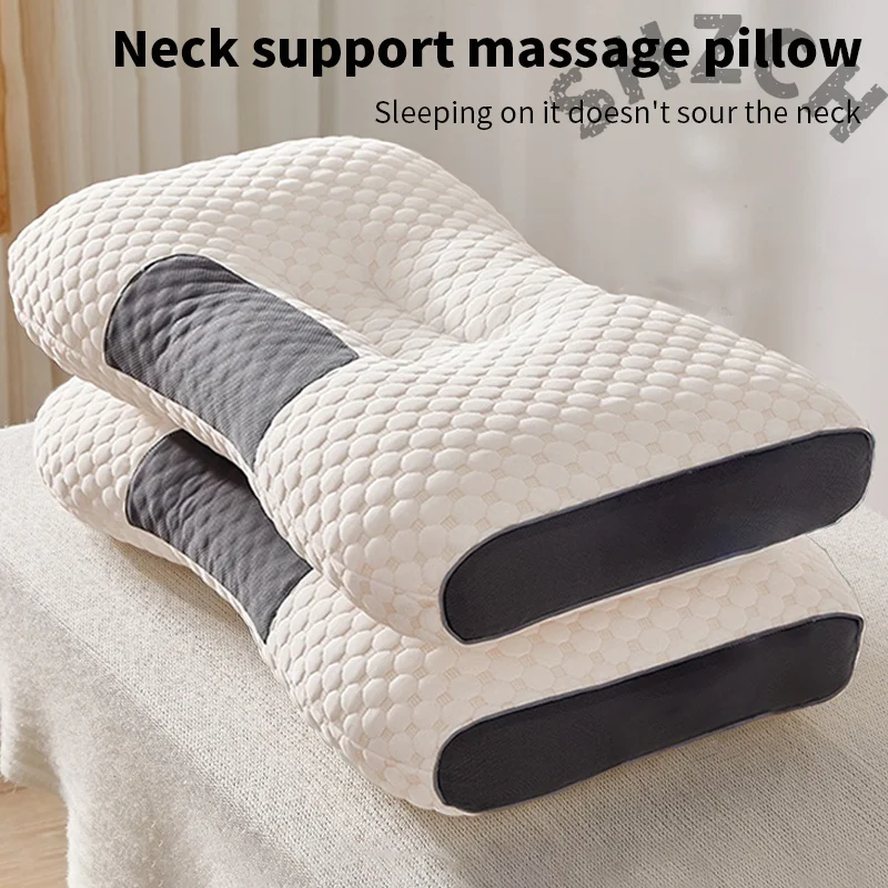 Nouveau oreiller cervical aide dormir et protéger le cou cervical orthopédique en Fiber de soja Massage ménage pour dormir