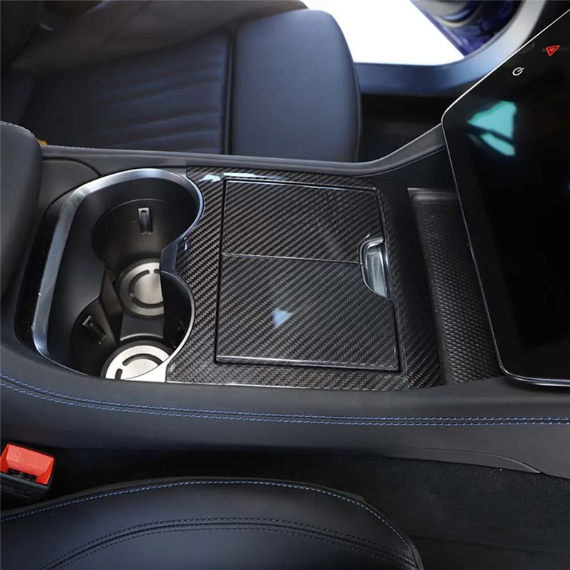 

NEW-For Maserati Grecale 2022 2023 Dry Carbon Fiber Car Central Control Storage Box Panel Cover Trim Sticker Parts