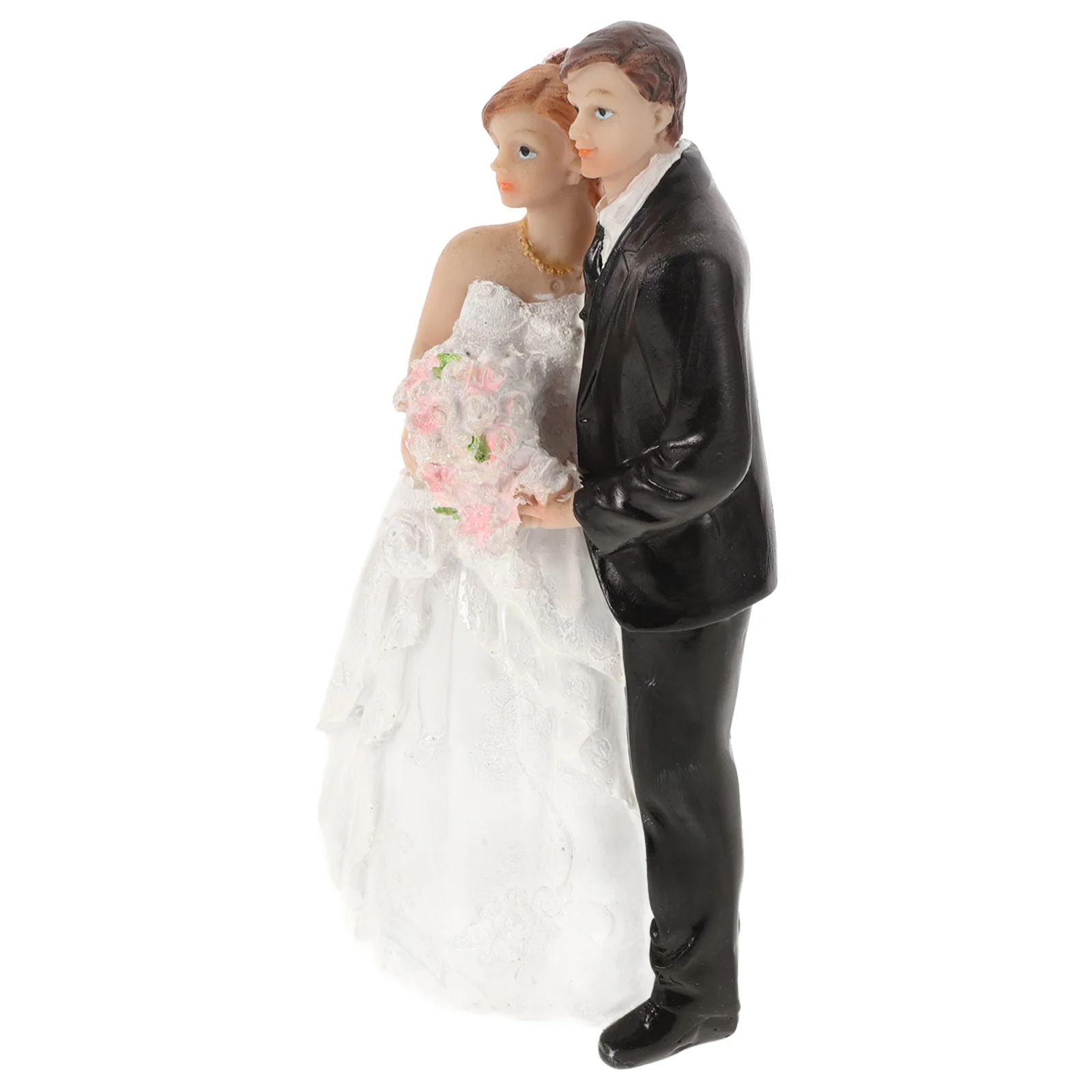 

Bride and Groom Resin Wedding Cake Topper Exquisite European Romantic Style Couple Figurines Wedding Cake Decoration Home Decor
