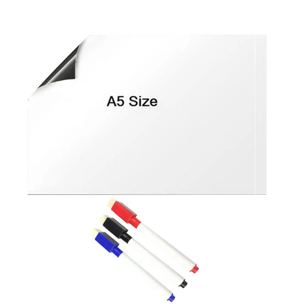 A5 Magnetic Whiteboard Pens Refrigerator Magnet Note Memo Board Daily Planner Dry Erase Whiteboard Blackboard Fridge Sticker