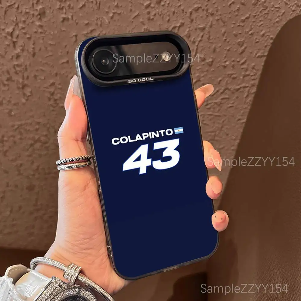 حافظة هاتف F-FrancoS 43 F1 C-Colapinto لهاتف iPhone 17,16,15,14,13,12,X,8,Pro,Max,Plus,E,SE4,Air,Mini Black IMD Matte #4