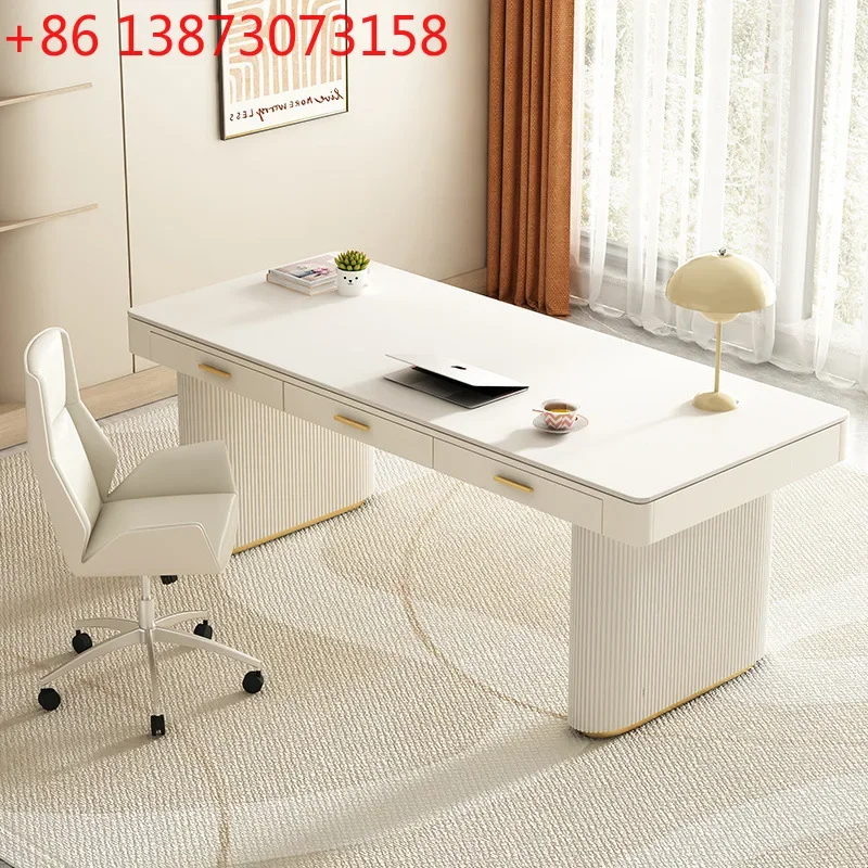Light Luxury Learning Computer Desk Premium Boss Writing Desk Bedroom Slate  Small Apartment Dining Table Household