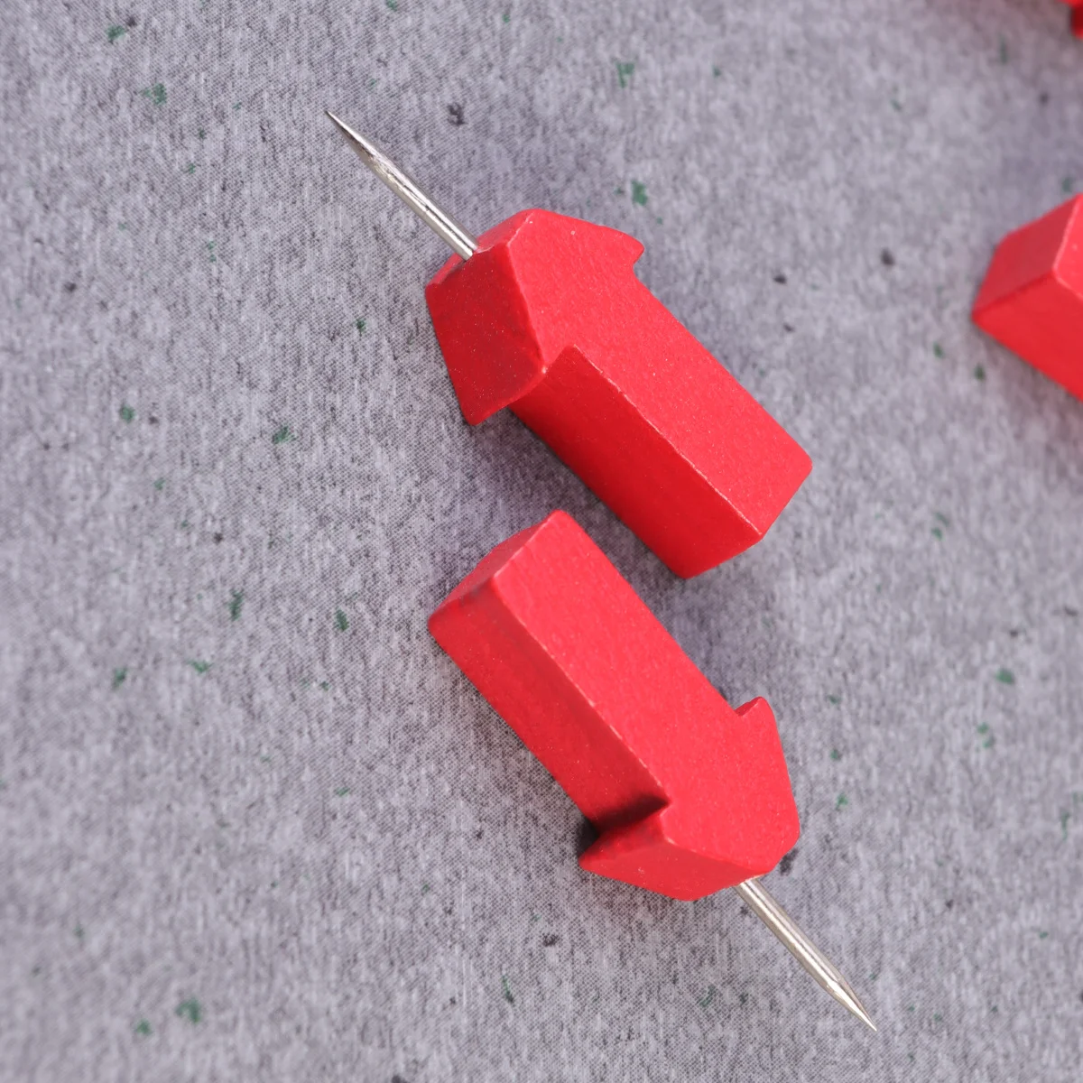 25pcs Wooden Metal Arrow Pushpins For Cork Board Bulletin Map Photo Poster Calendar Home Office School Diy Red