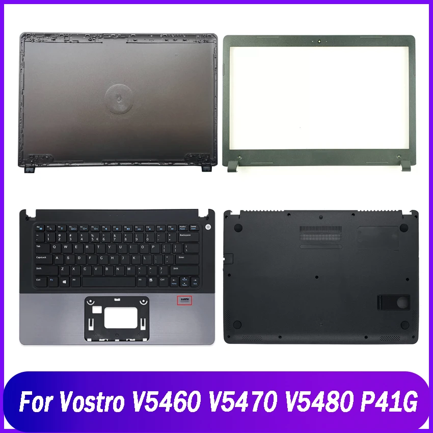 New Rear Lid For Dell Vostro V5460 V5470 V5480 P41G Laptop LCD Back Top Cover Front Bezel Palmrest Upper Bottom Case Grey Red